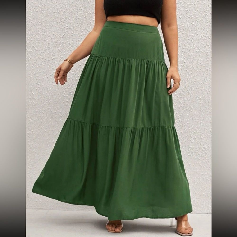 Boho high waisted ruffle hem maxi skirt - Picture 8 of 11